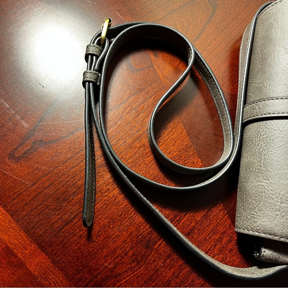 Gray Non-Leather Afkomst Crossbody Bag - Picture 4 of 9